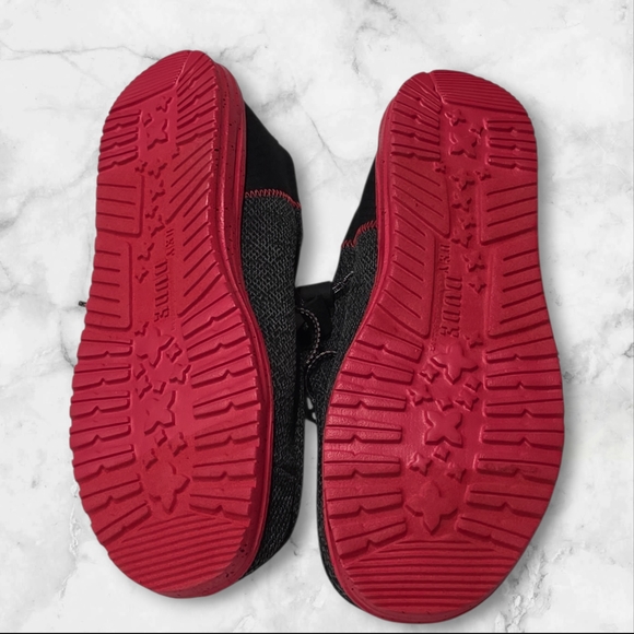 Hey Dude Mens Black and Red Slip On Shoes Size 12 Medium - Picture 6 of 7